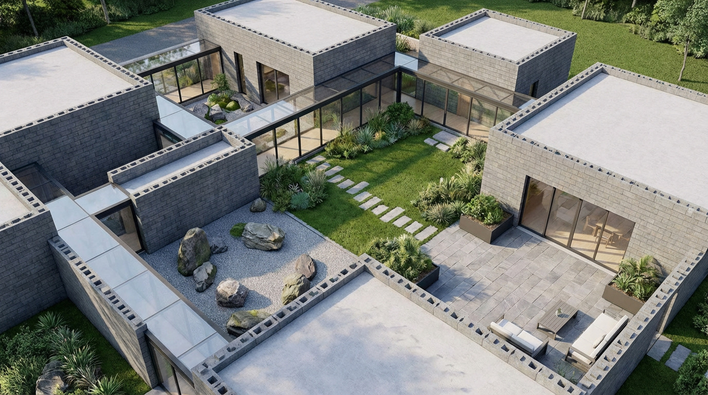 Cluster Multiple Courtyards